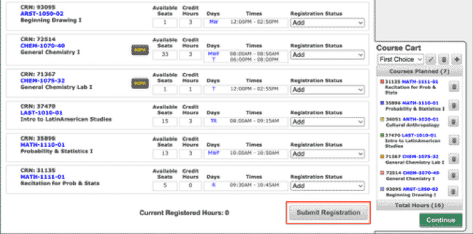 screenshot of instructions